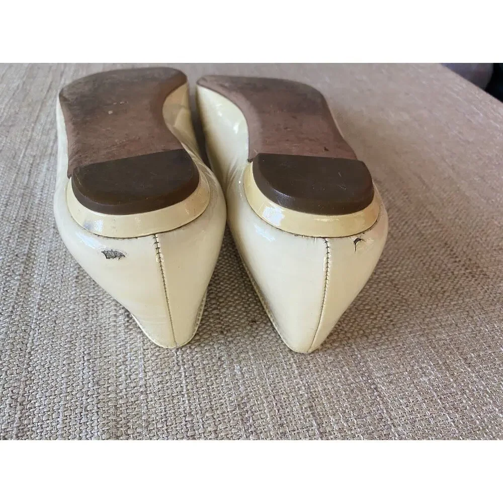 GUCCI patent leather flats open toes metal bow shoes Made In Italy 10.5 B - Picture 10 of 13